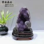 Mẫu vật thạch anh tím tự nhiên dạng geode | Đồ trang trí pha lê sang trọng | Đá Caron