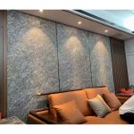 Metalicus Granite In Elegant Silver Veining And Warm Gold Accents -