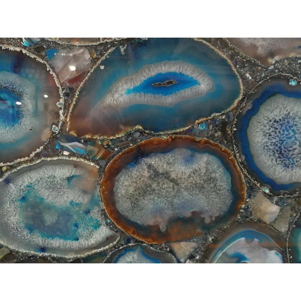 Semiprecious translucent Blue Agate