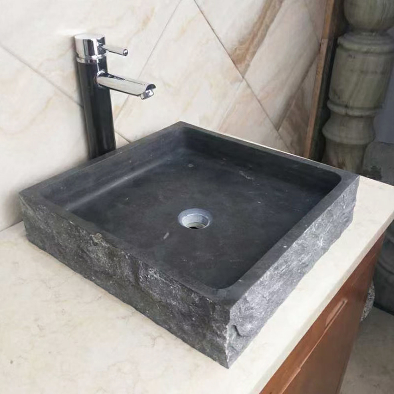Natural Marble Square Stone Sink for Bathroom Vanity