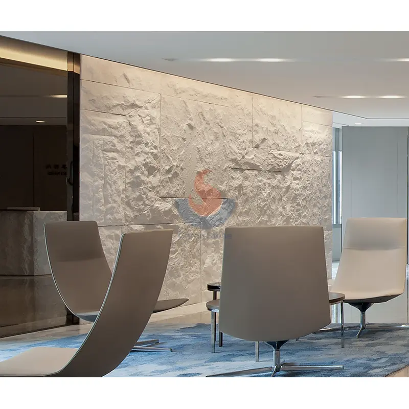 Natural limestone splited finished wall tile wall cladding panel stacked stone