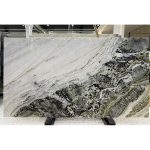 Chinese Northland Cedar Marble With Green Veins And White Canvas, Infinite Style -