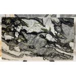 Chinese Northland Cedar Marble With Green Veins And White Canvas, Infinite Style -