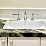 Chinese Northland Cedar Marble With Green Veins And White Canvas, Infinite Style -