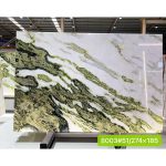 Chinese Northland Cedar Marble With Green Veins And White Canvas, Infinite Style -