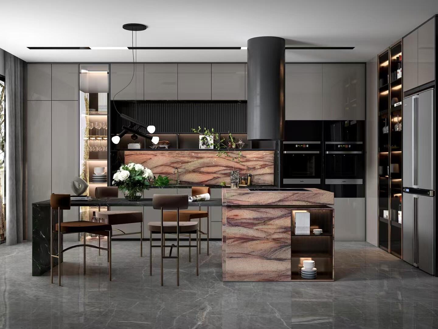 Red Colinas Quartzite kitchen countertop