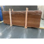 Chinese Red Wood Grain Marble Wall Cladding For Showroom -