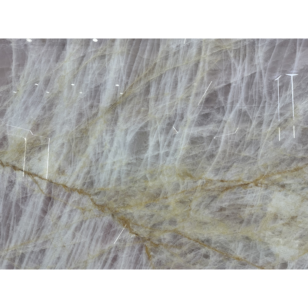 Cristallo Pink Quartzite: Luxe Translucent Stone with Light-Penetrating Beauty