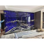 Sodalite Blue Marble Stone Living Room And Shower Room Wall Panels -