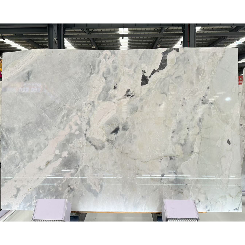 Silver Onyx backlit feature wall