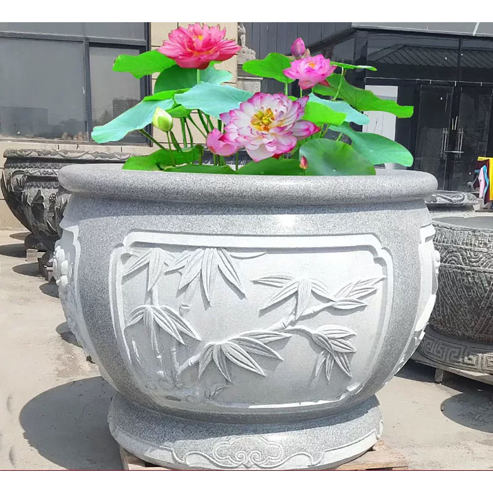 Stone flower pot