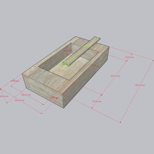 Travertine Rectangular Bathroom Sink