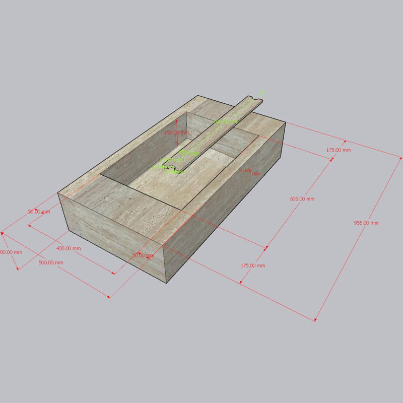 Travertine Rectangular Bathroom Sink0 Travertine Rectangular Bathroom Sink