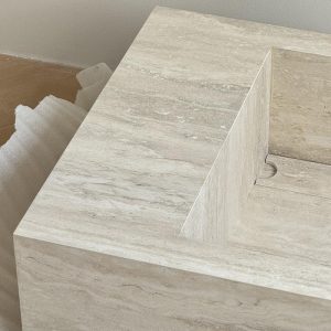 Travertine Rectangular Bathroom Sink