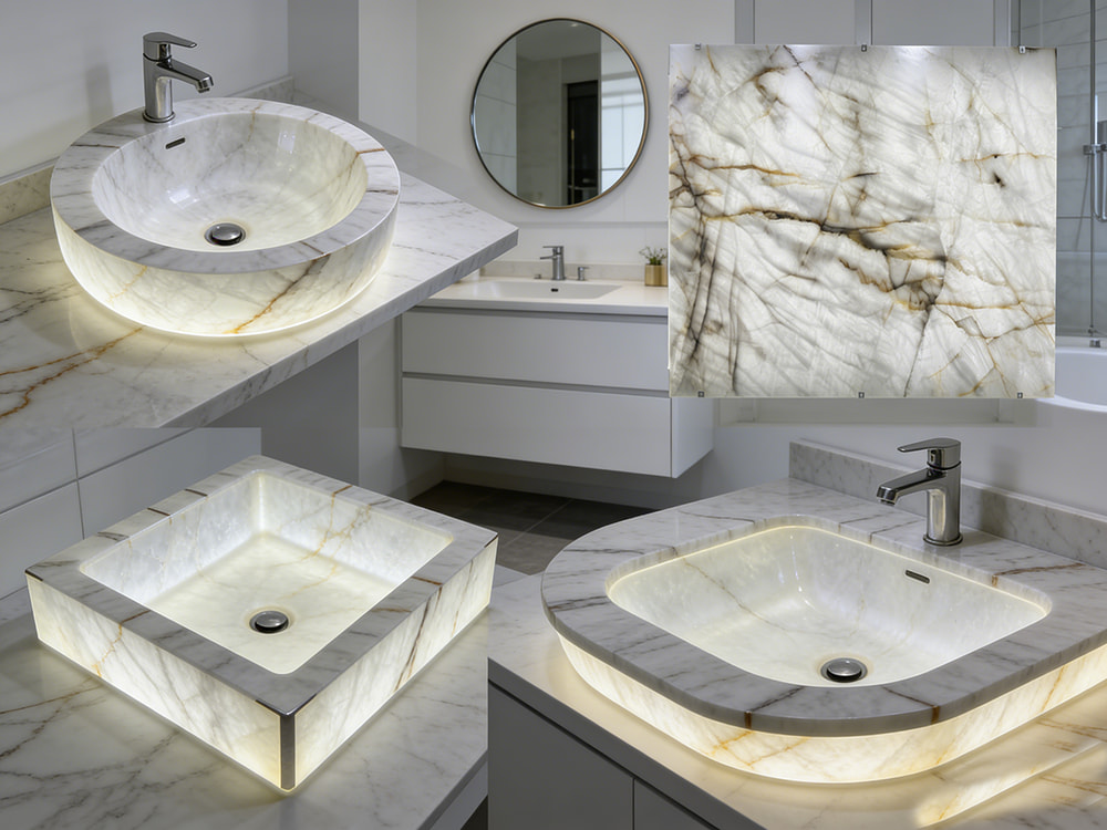 backlit-cristallo-quartzite-bathroom-sink