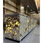 Commercial Space Translucent Granite Backlit Reception Countertop -