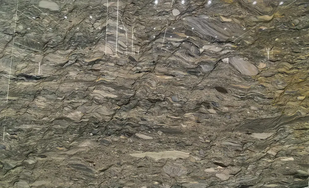 Exotic Fusion Quartzite Slab - Caron Stone Exotic Fusion Quartzite Slab for Luxury Countertops and Architectural Feature Walls