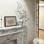 Modern Design Carrara White Marble Fireplace -