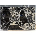 Chinese Grand Antique Marble Black Base With White Veins -