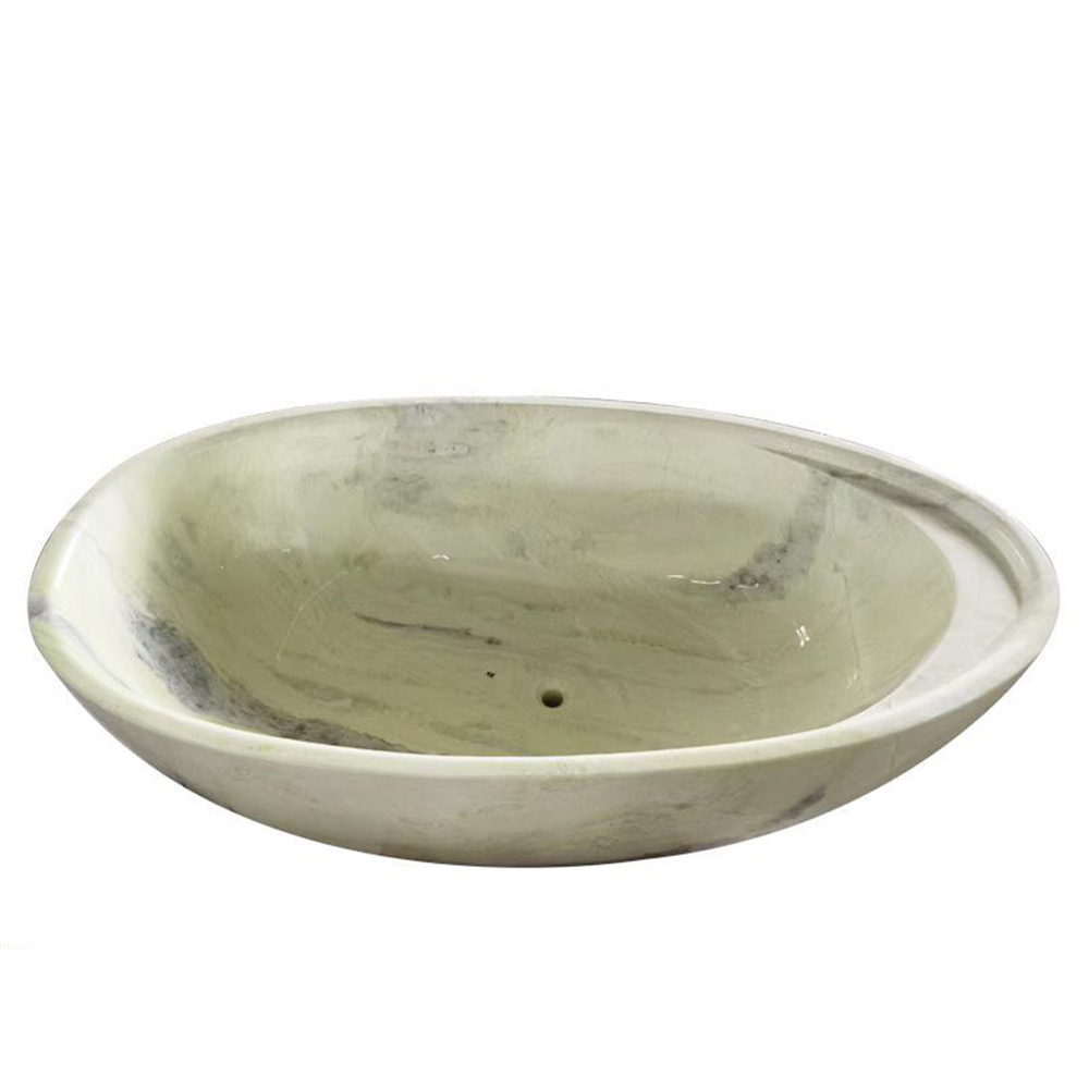 Light Green Marble Freestanding Bathtub Light Green Marble Freestanding Bathtub