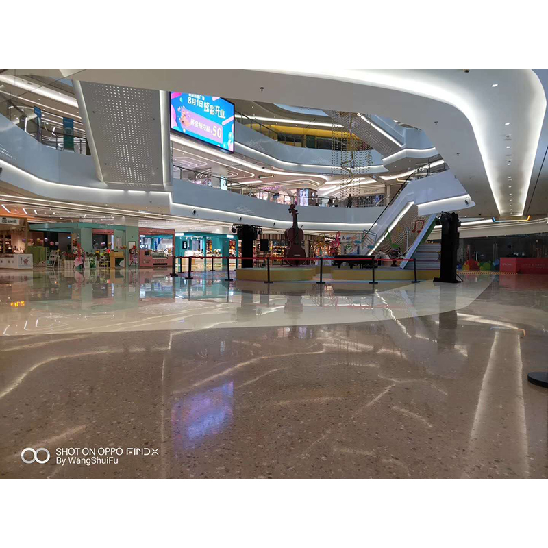 light grey terrazzo tile