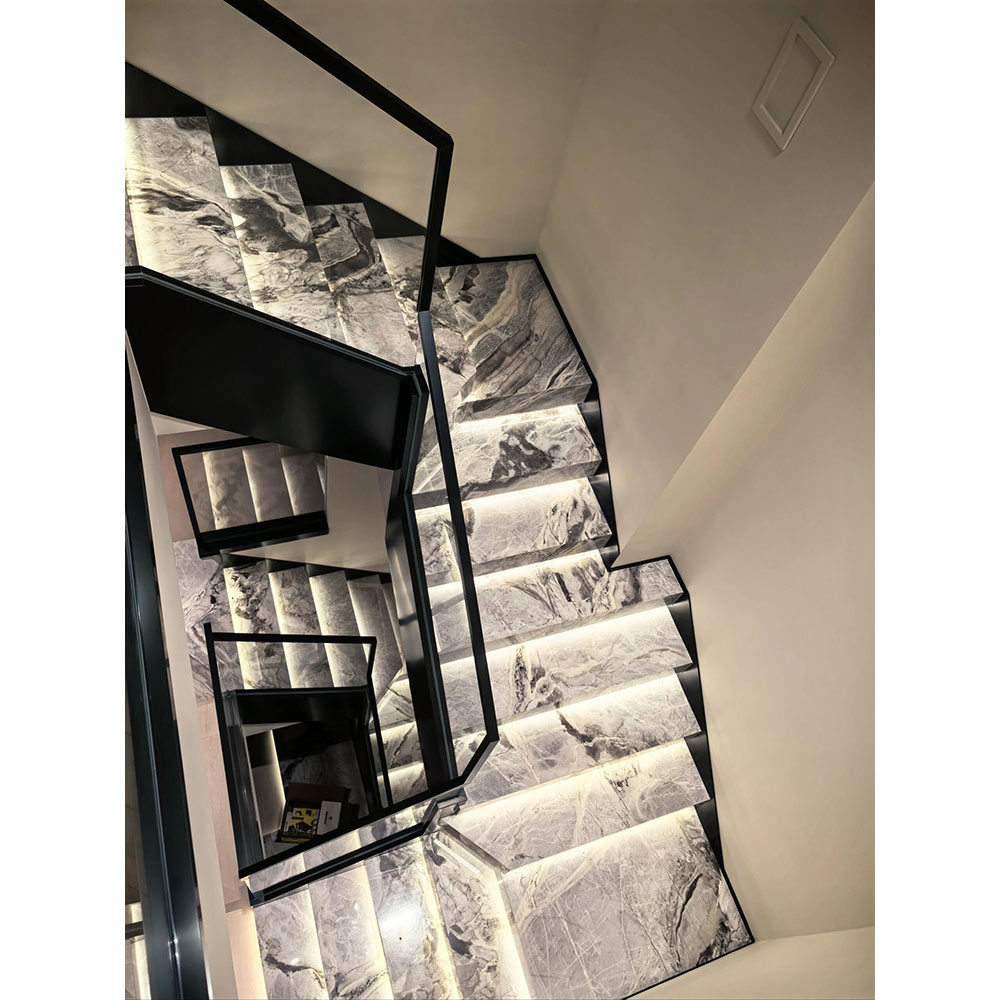 Calacatta Grey Marble Staircases