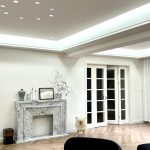 Modern Design Carrara White Marble Fireplace -