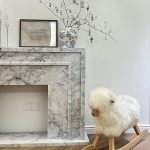 Modern Design Carrara White Marble Fireplace -