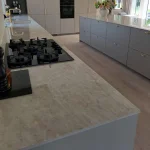 Premium Taj Mahal Quartzite Countertops and Waterfall Islands | Caron Stone