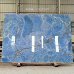 Blue Onyx Translucent Stone For Fireplace And Countertop -