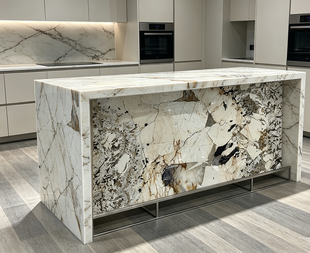 translucent-patagonia-quartzite-kitchen island