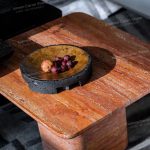 Luxury Modern Red Travertine Meeting Table -